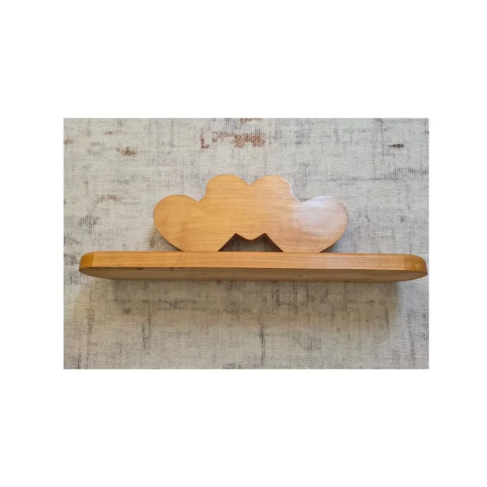 VTG Homemade Handmade Wooden Hearts Candle Holder Rustic Primitive Wedding READ